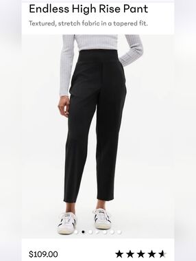 Athleta Endless High Rise Black Dress Pants